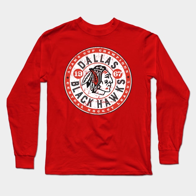 Dallas Black Hawks Long Sleeve T-Shirt by MindsparkCreative